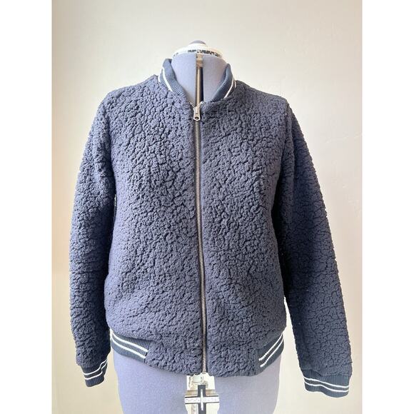 LUCKY BRAND ANAELISA SHERPA BOMBER JACKET NWT SIZE M - Picture 3 of 7